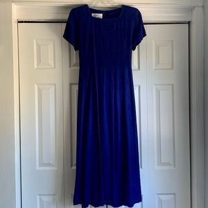 Vintage Sarah Elizabeth, size 12, royal blue brocade